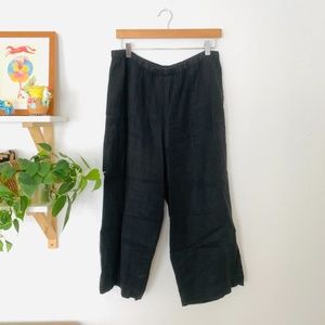 Chico's Flowy Linen Crop Pants